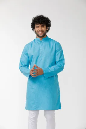 Exotic - Light Blue Long Kurta For Mens | Uathaym