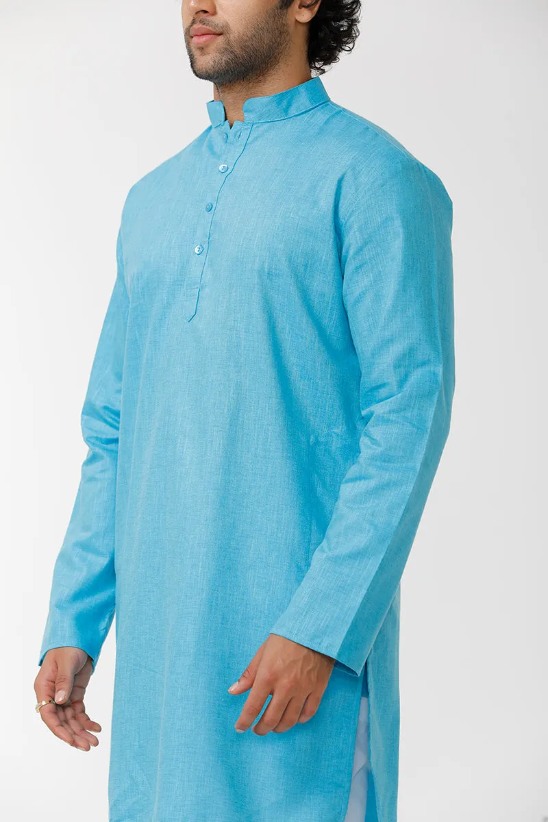 Exotic - Light Blue Long Kurta For Mens | Uathaym