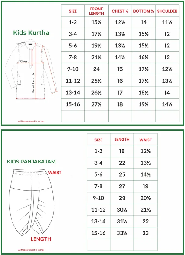 Exotic - Light Green Kurta and Panchakacham 2 In 1 Set For Kids | Uathayam