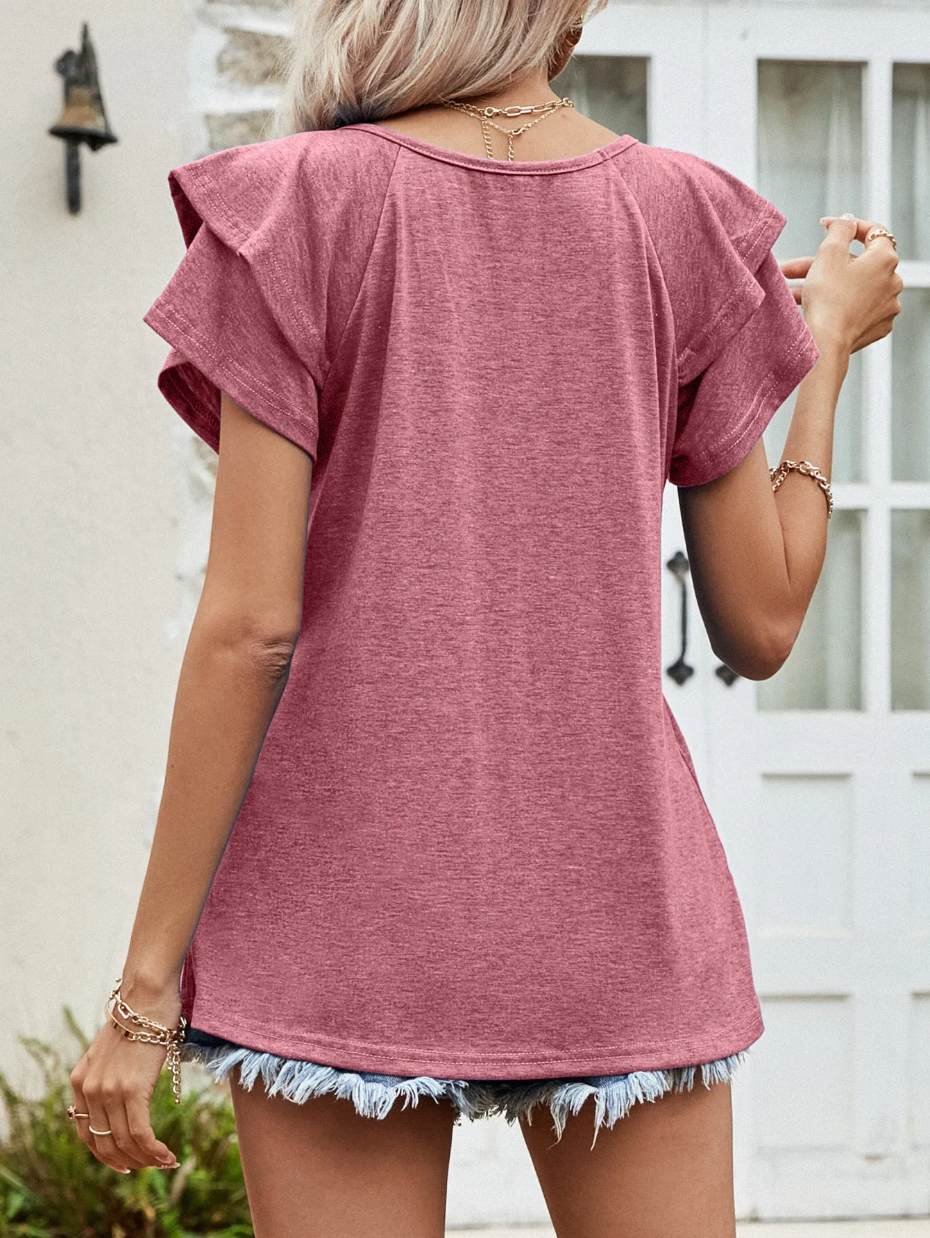 Falling for Flutter Sleeve Tee