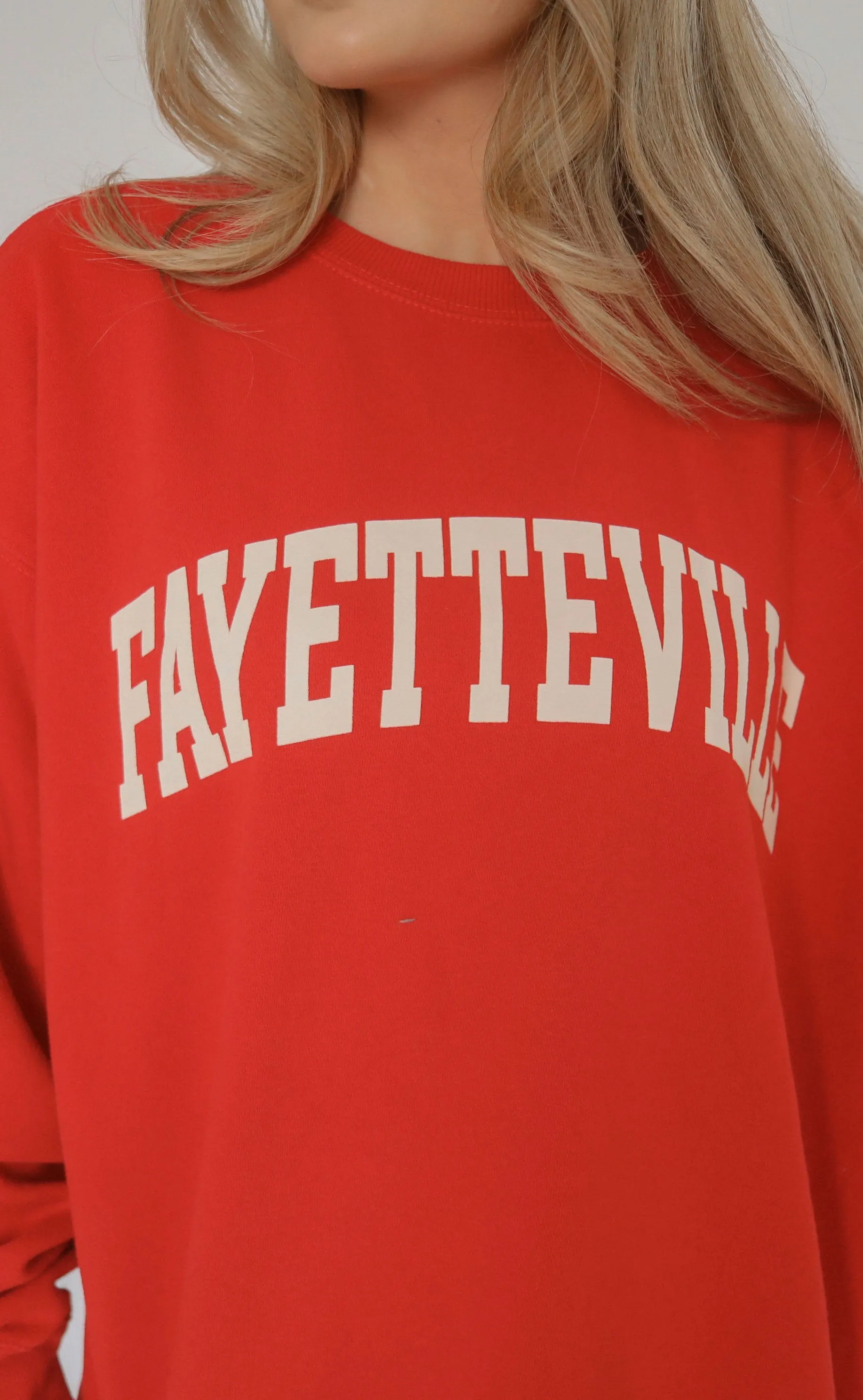 fayetteville sweatshirt - red