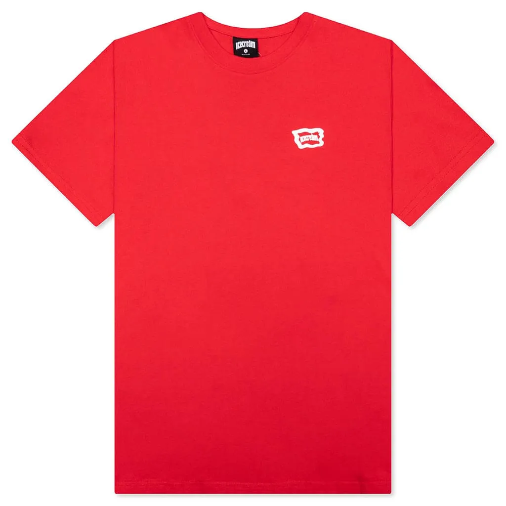 Feature x Icecream Rings Short Sleeve Tee - Tomato Red