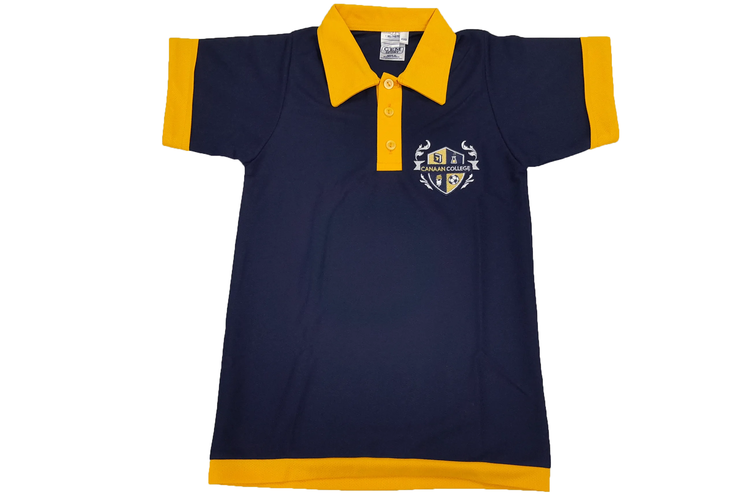 Golf Shirt M/M Navy Emb - Canaan College