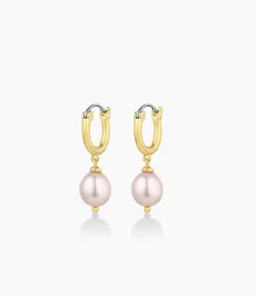 gorjana Pink Pearl Huggies Earrings