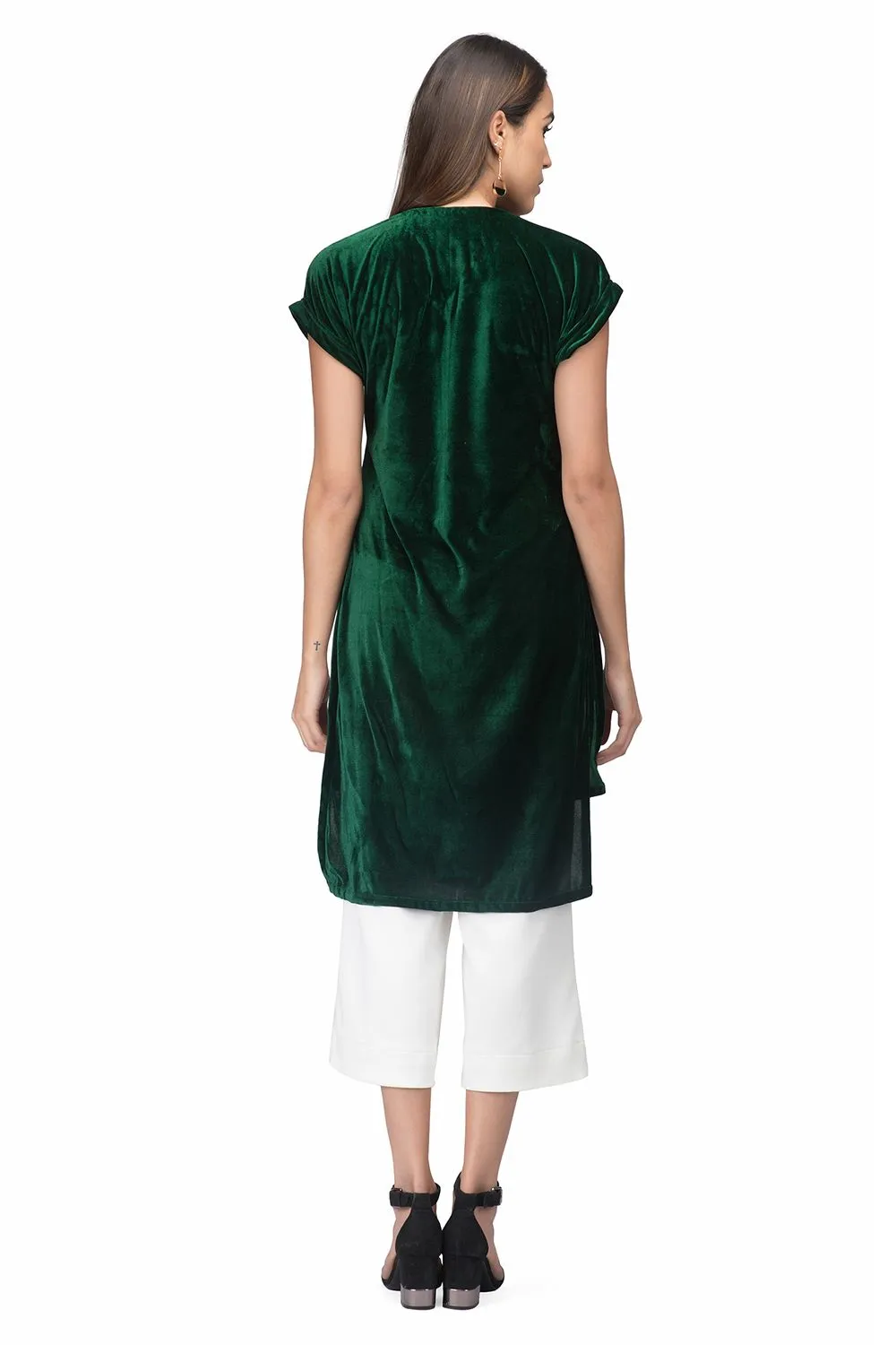 Green Velvet Touche For Women