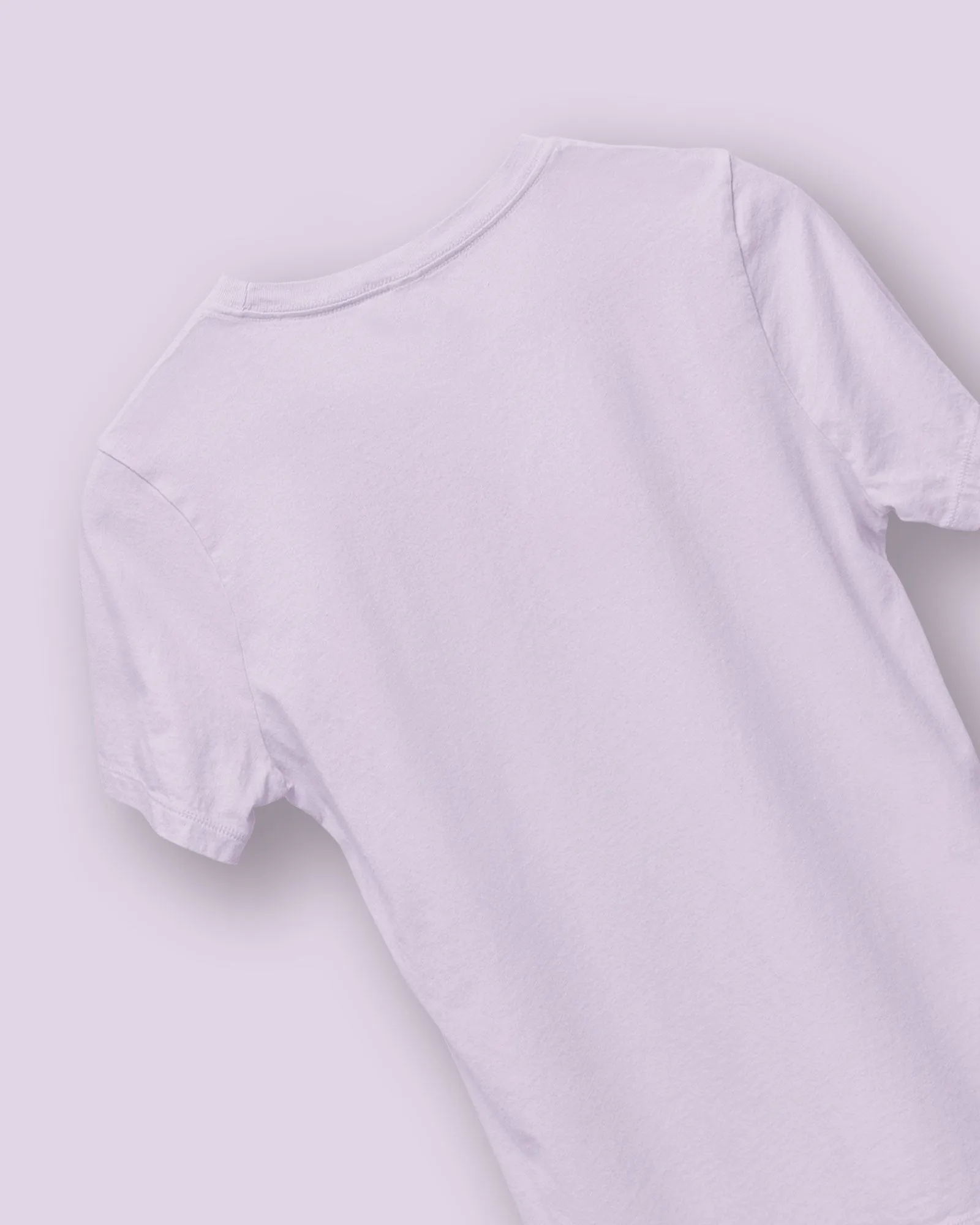 Half Sleeves Crew Neck: Lilac