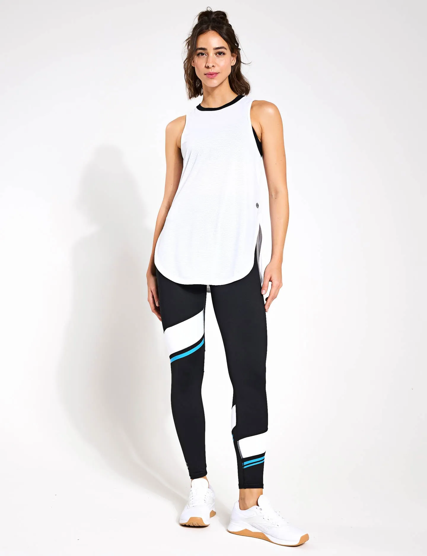 Hannah Full Length Legging - Black/Bright Blue