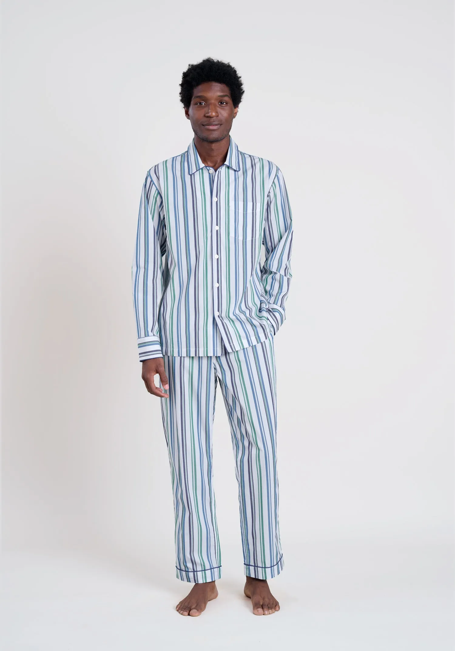 Henry Pajama Set in Ribbon Stripe