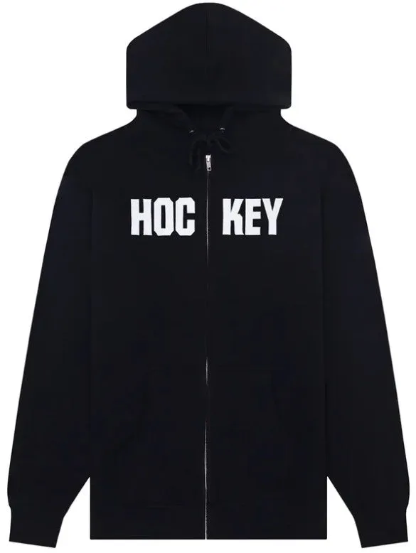 Hockey Screens Zip Up Hoodie / Black