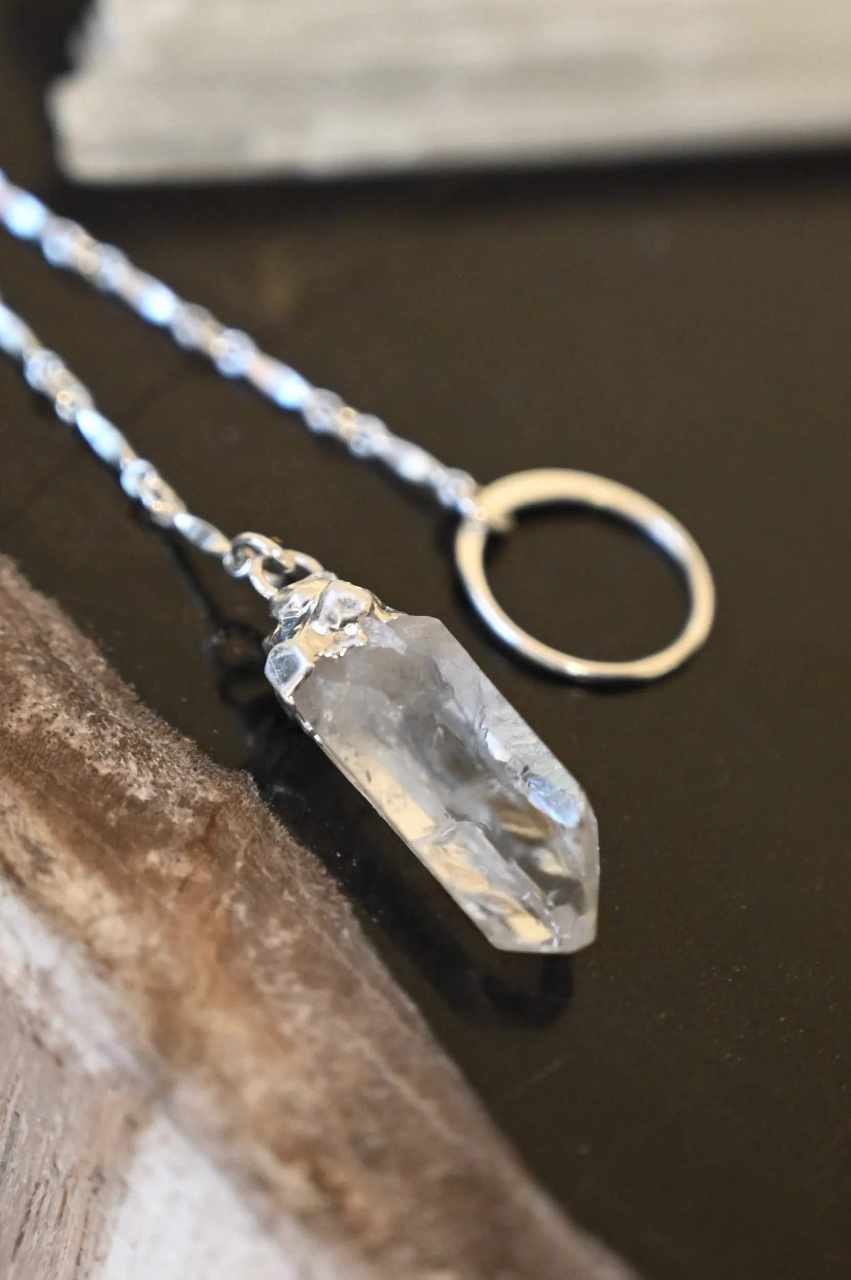 I Walk The Path of My Heart Quartz Lariat Necklace