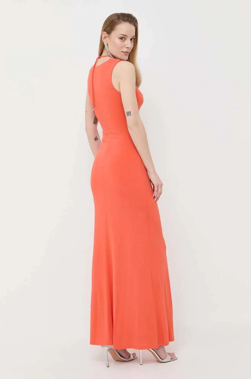 Intense Coral Cut-Out Dress