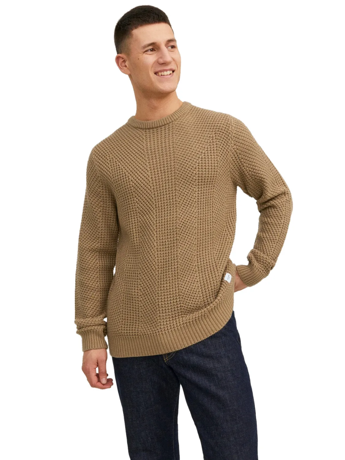 Jack & Jones Mens 'JJSTANDFORD' Crew Neck Knit Jumper