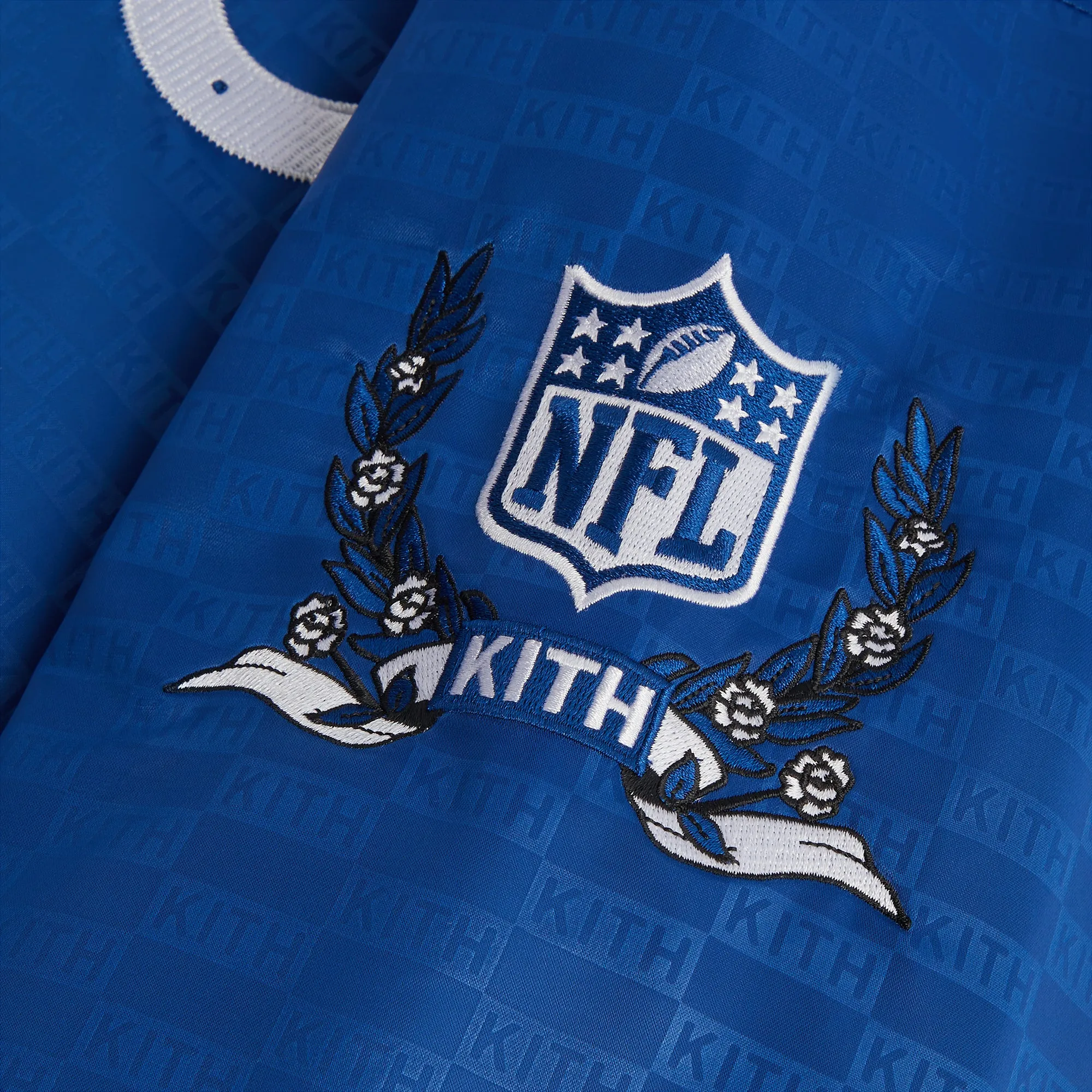 Kith for the NFL: Colts Satin Bomber Jacket - Entice