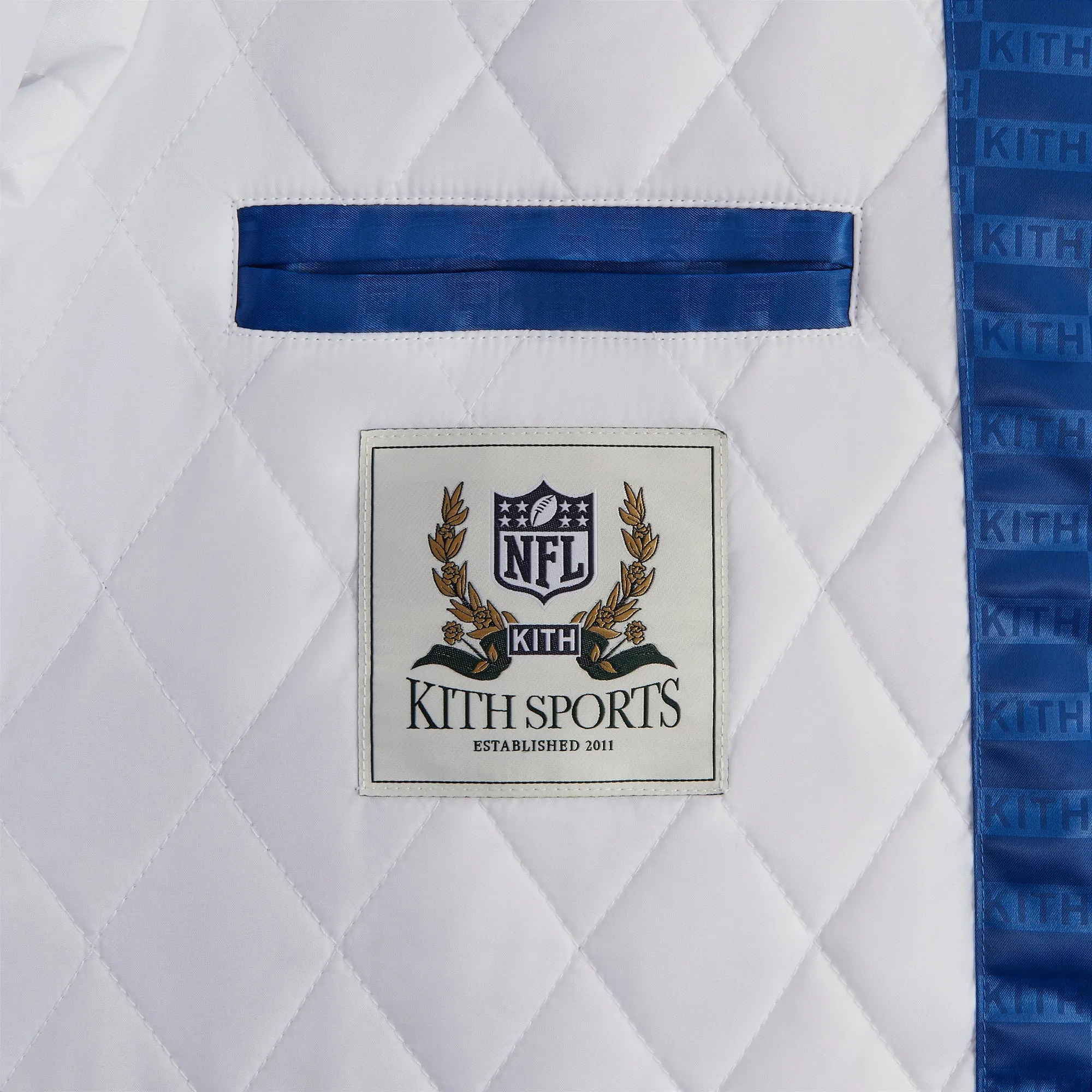 Kith for the NFL: Colts Satin Bomber Jacket - Entice