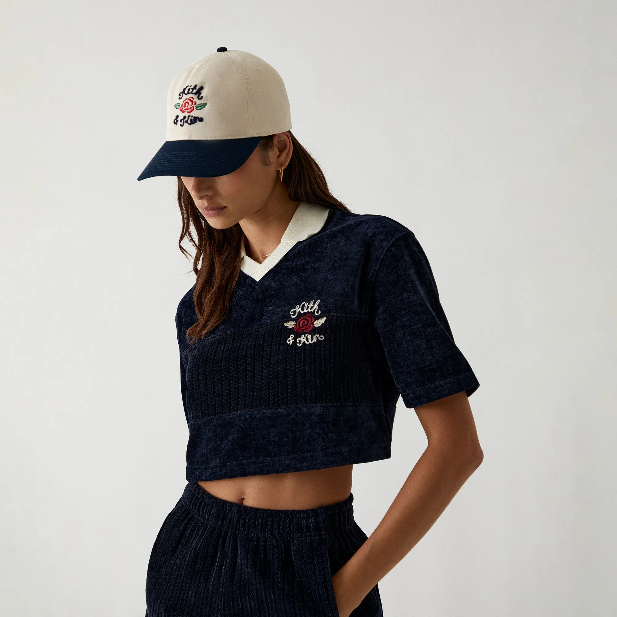 Kith Women Spencer Bonded Chenille Polo - Nocturnal