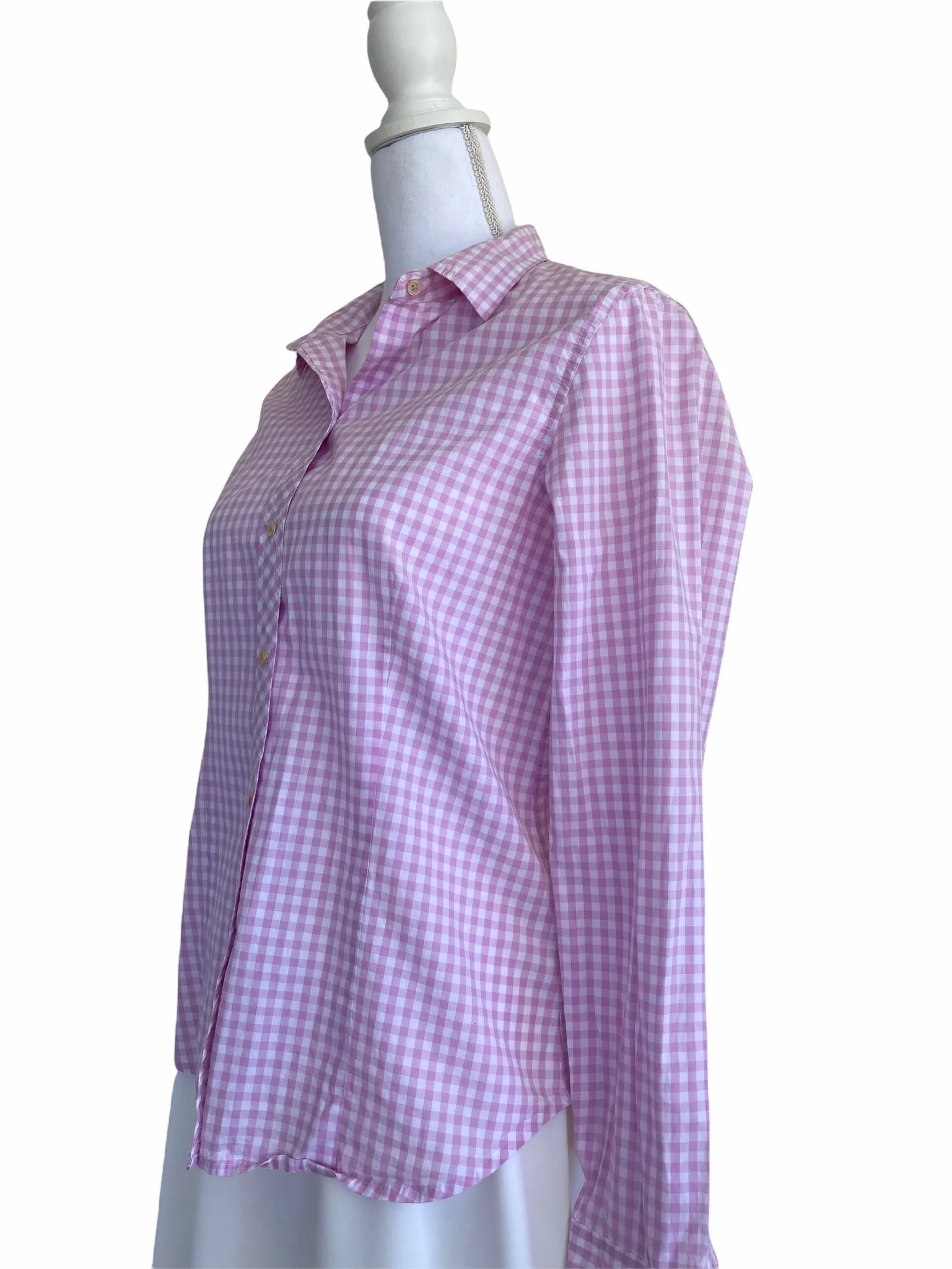 L.L. Bean Pink Gingham Shirt, 6