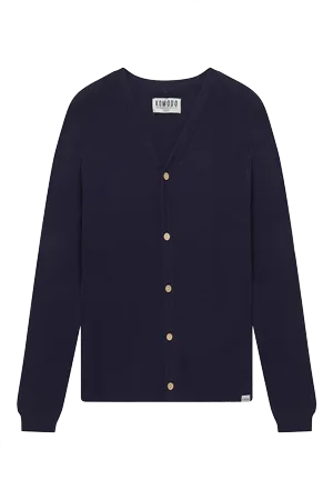 LUCAS - Organic Cotton Cardigan Dark Navy