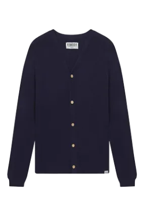 LUCAS - Organic Cotton Cardigan Dark Navy