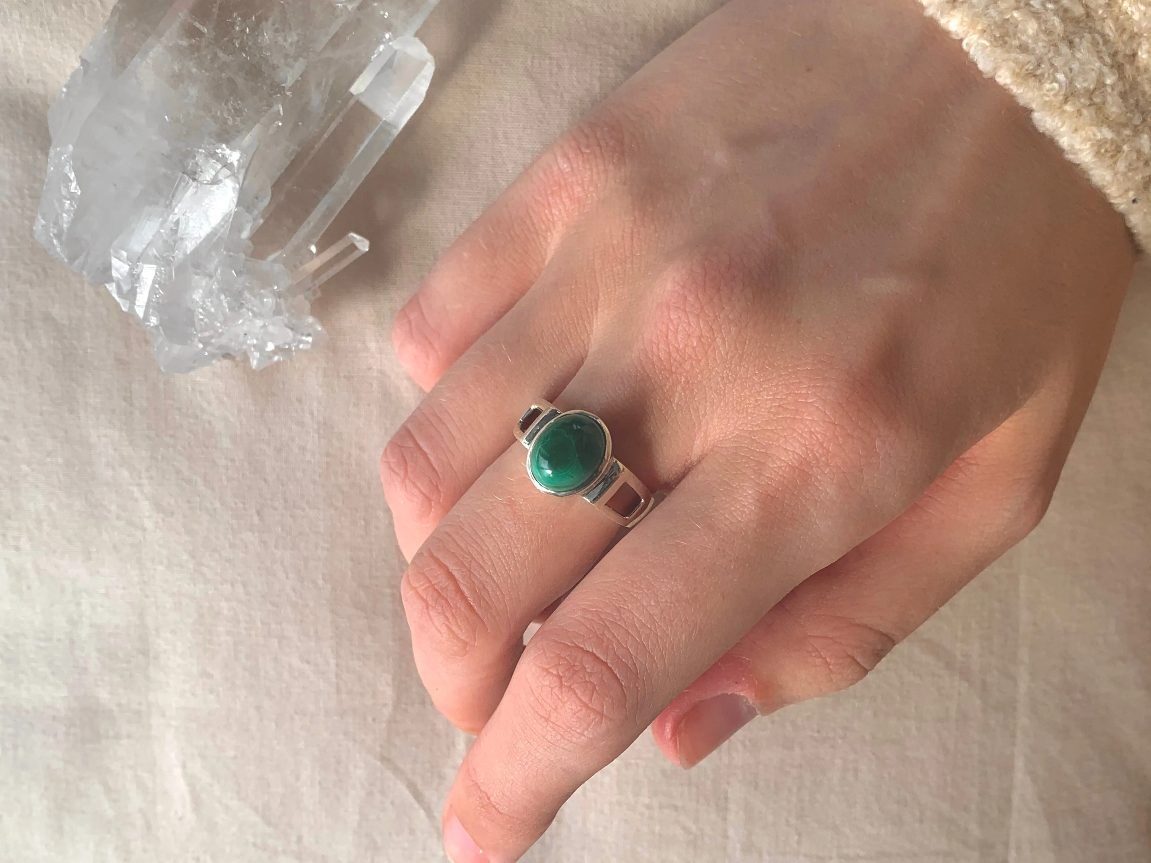 Malachite Falco Ring