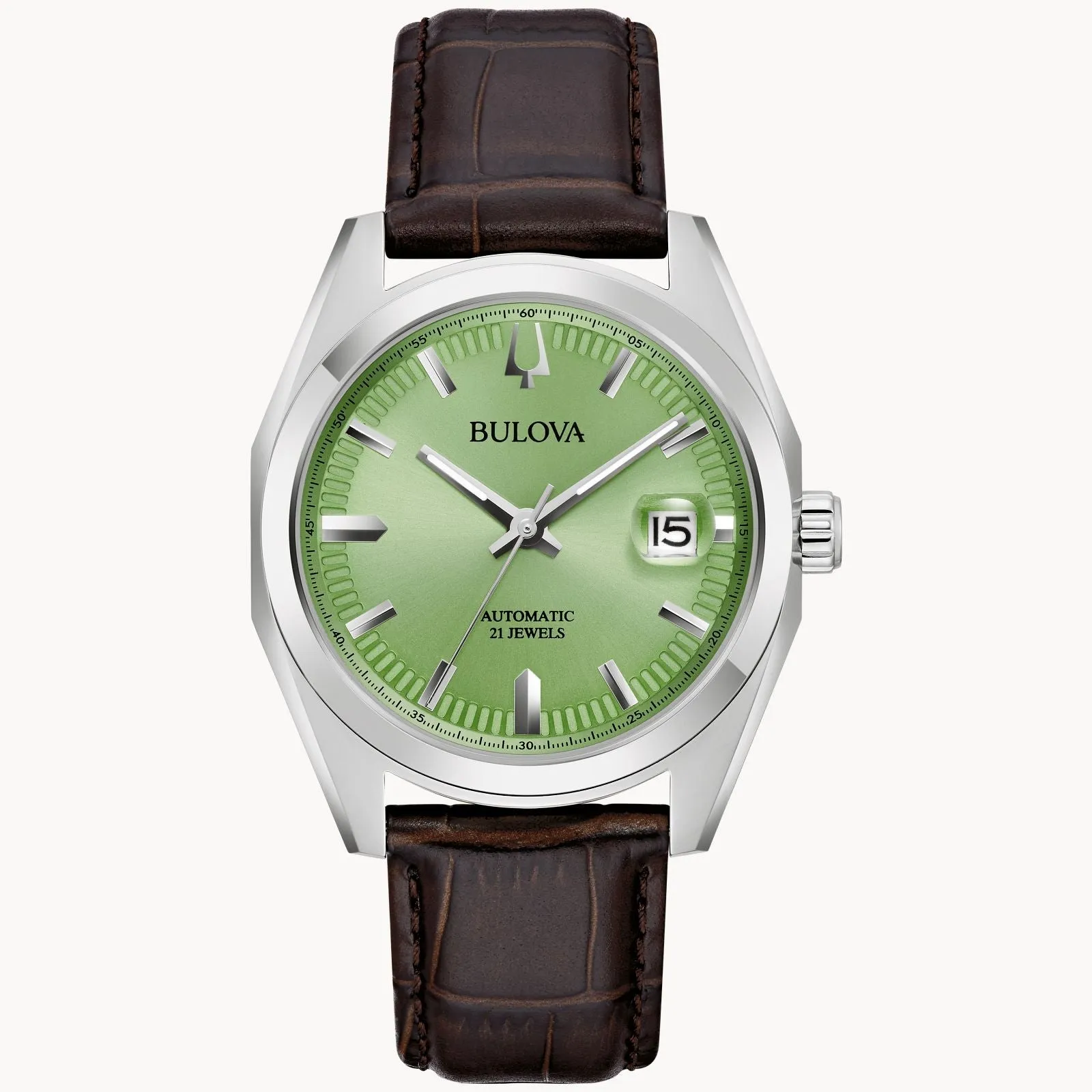 Men's Bulova Watch Green Dial 96B427