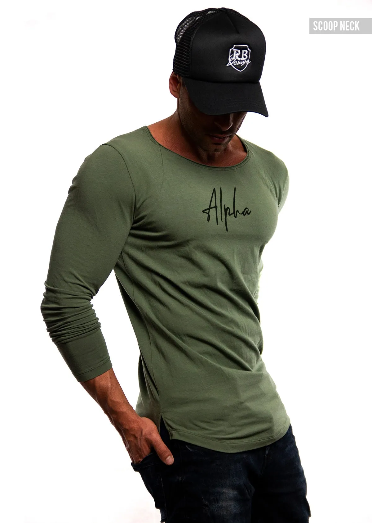 Mens Long Sleeve T-shirt "Alpha" MD948