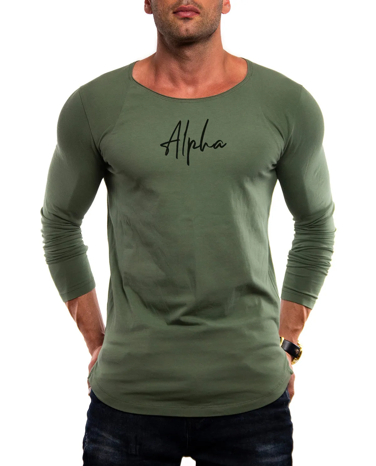 Mens Long Sleeve T-shirt "Alpha" MD948