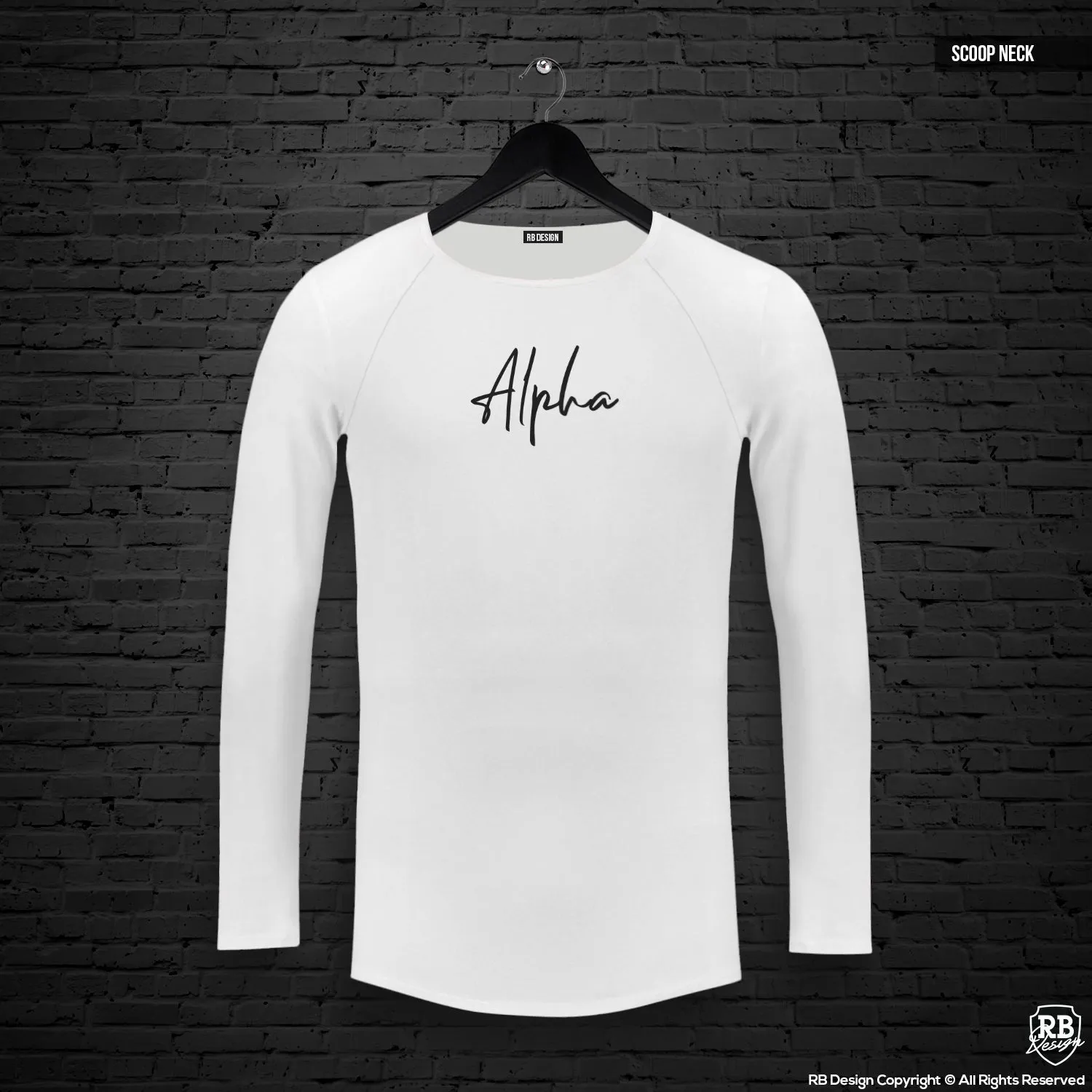 Mens Long Sleeve T-shirt "Alpha" MD948