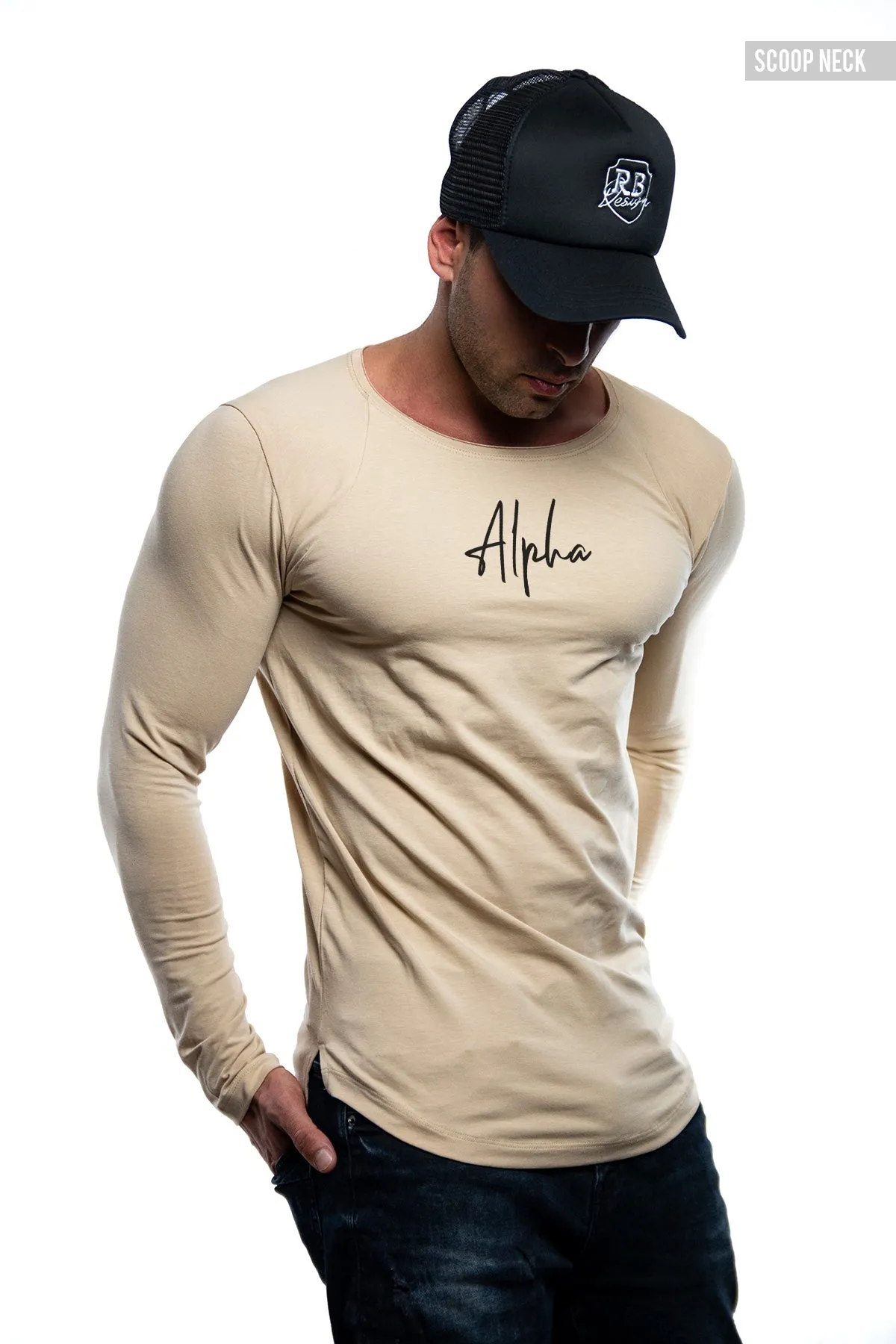 Mens Long Sleeve T-shirt "Alpha" MD948