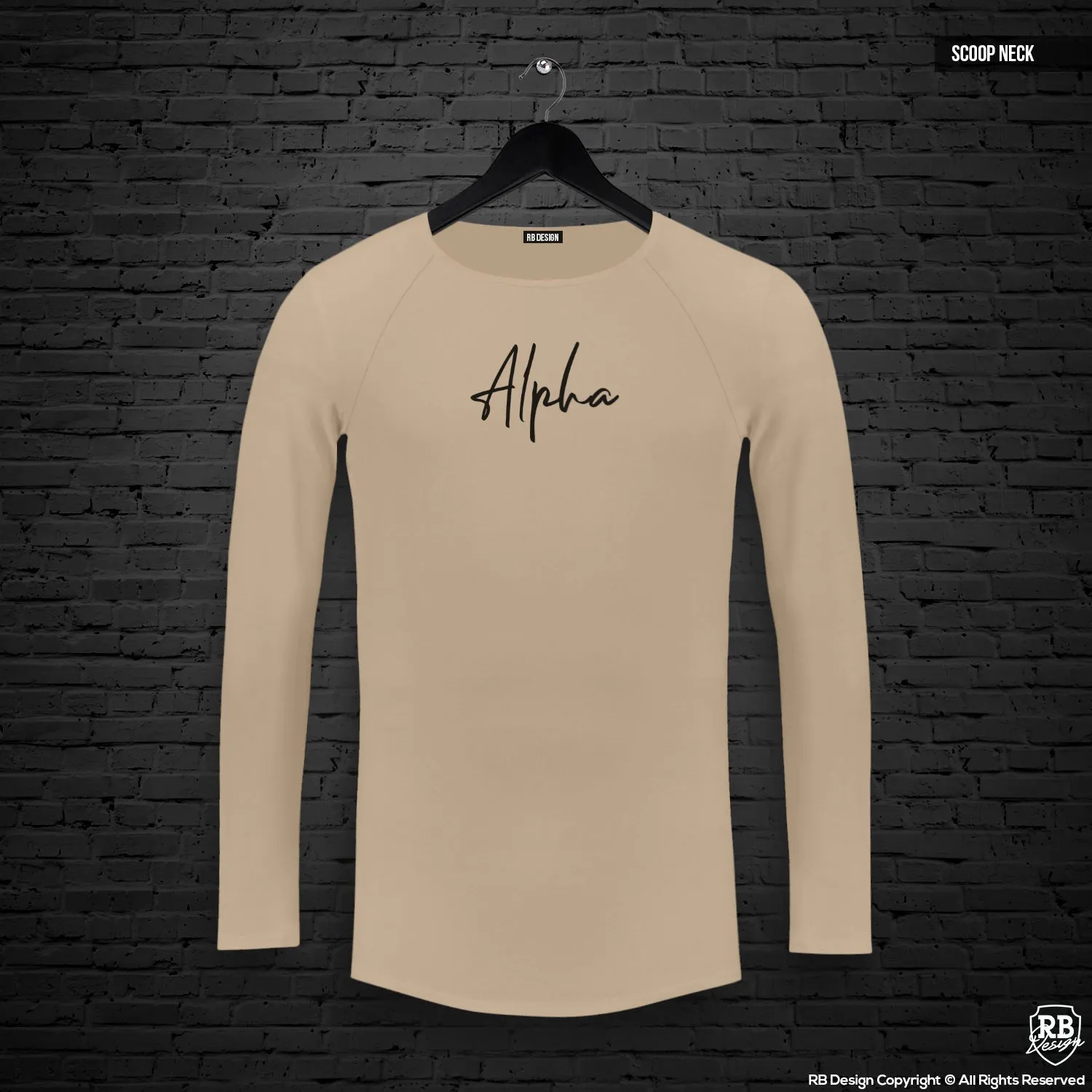 Mens Long Sleeve T-shirt "Alpha" MD948