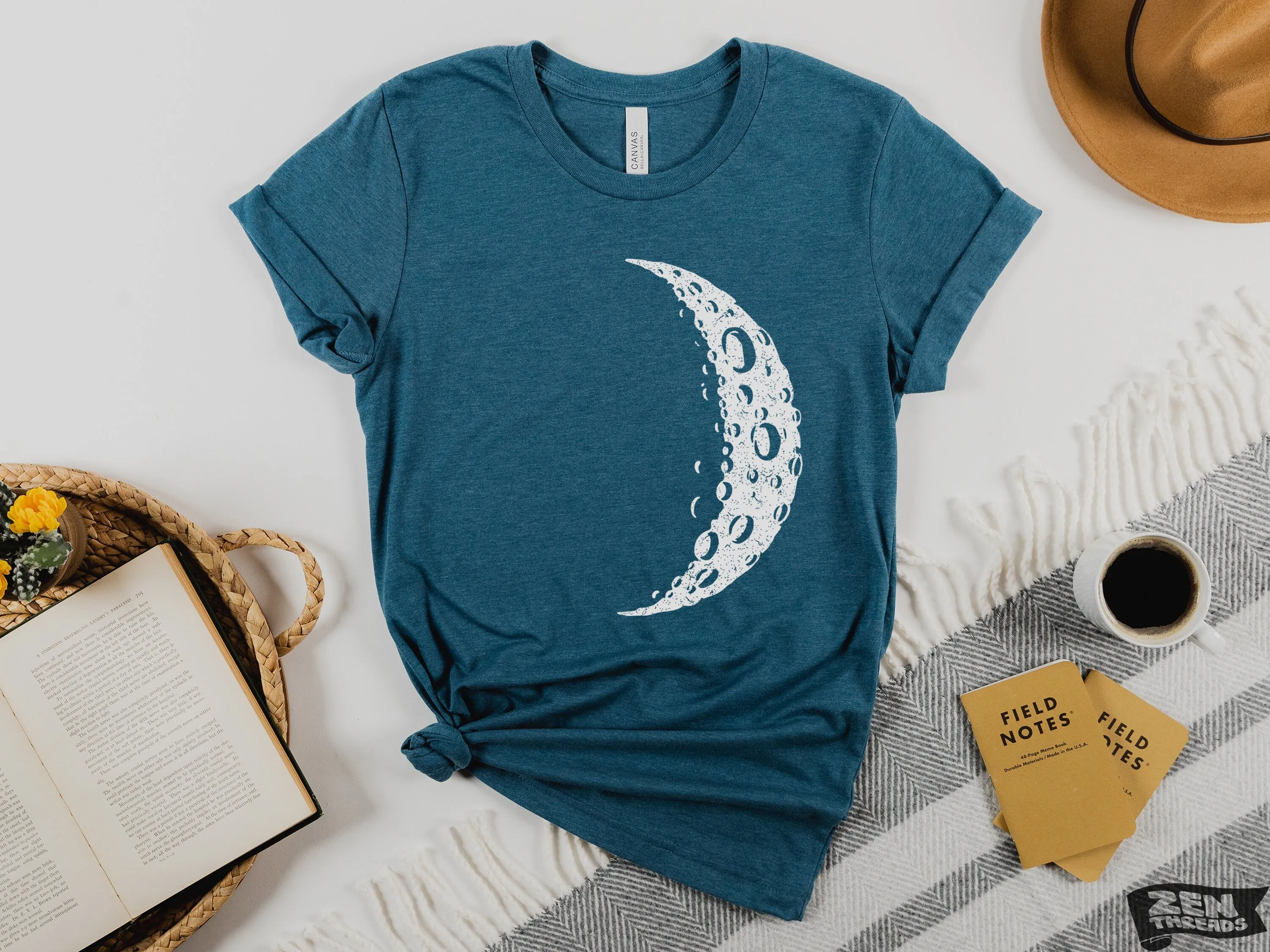 Moon Waxing Unisex T-Shirt - Solar System Astronomy Night Stargazer Galaxy Planet Gift Shirt