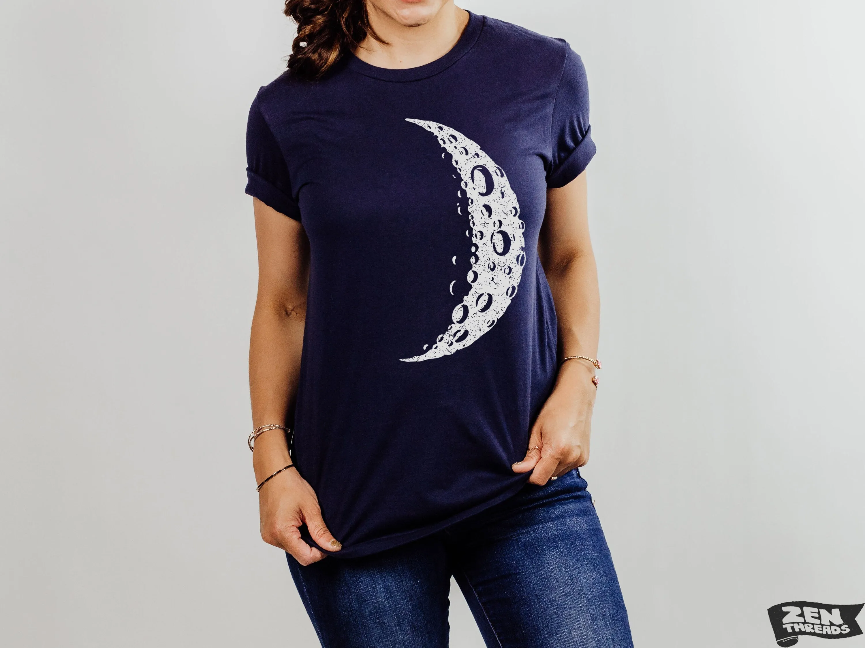 Moon Waxing Unisex T-Shirt - Solar System Astronomy Night Stargazer Galaxy Planet Gift Shirt