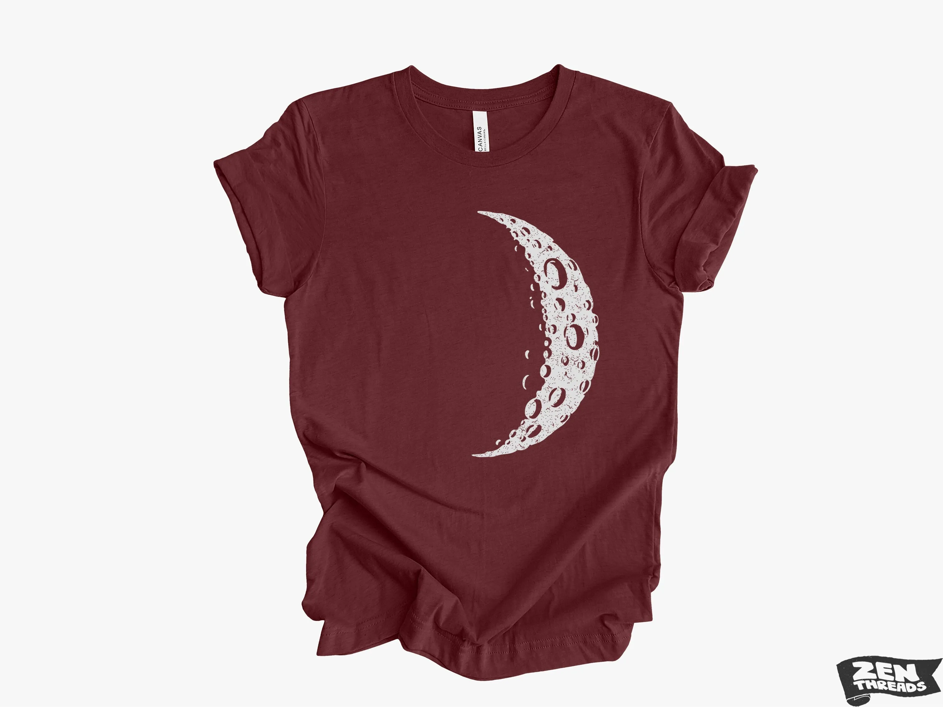 Moon Waxing Unisex T-Shirt - Solar System Astronomy Night Stargazer Galaxy Planet Gift Shirt