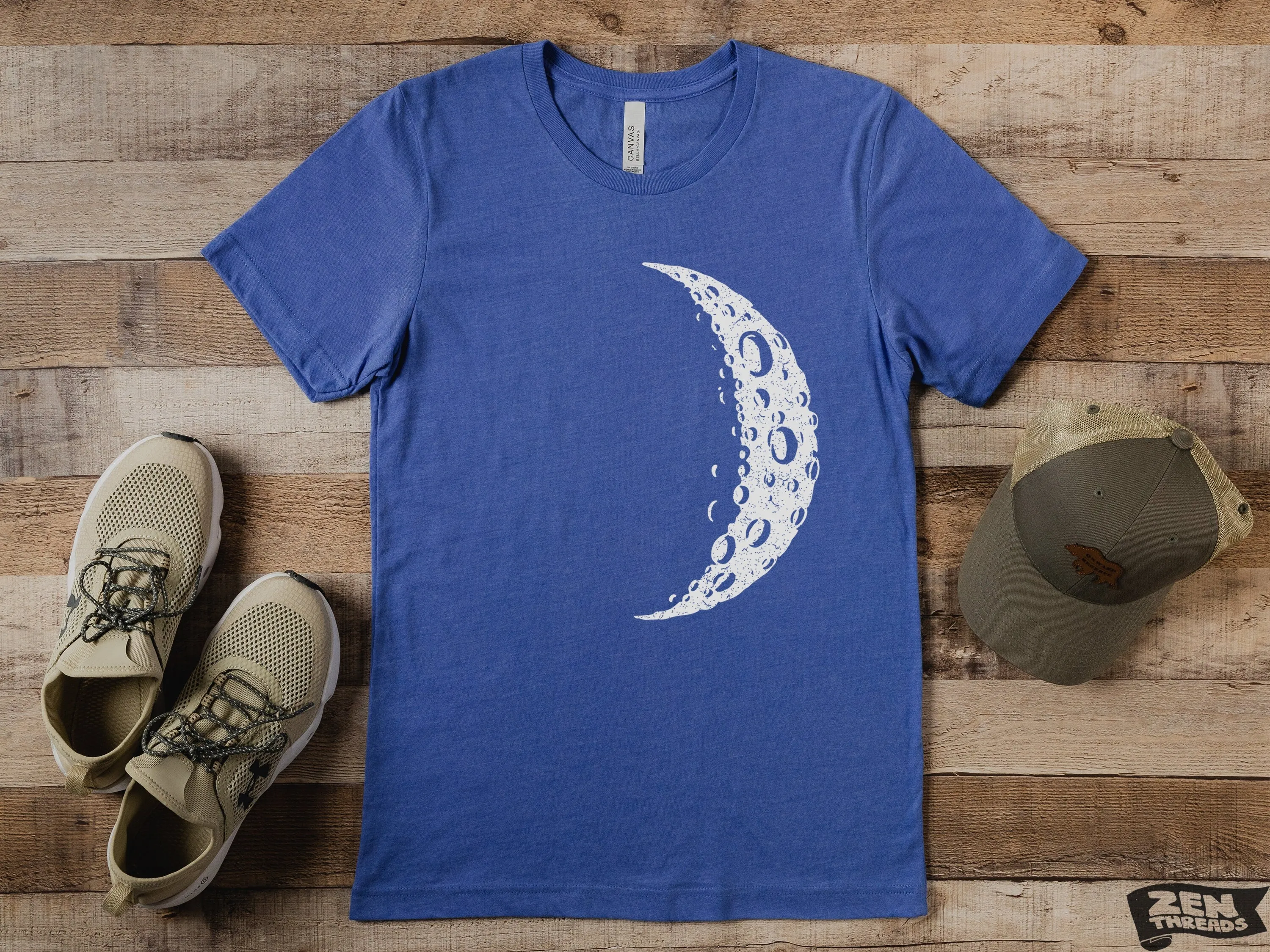 Moon Waxing Unisex T-Shirt - Solar System Astronomy Night Stargazer Galaxy Planet Gift Shirt