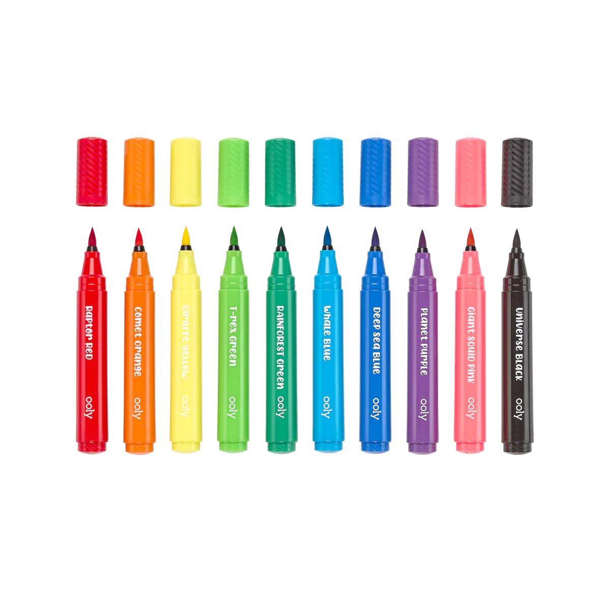 Ooly - Big Bright Brush Markers - Set of 10