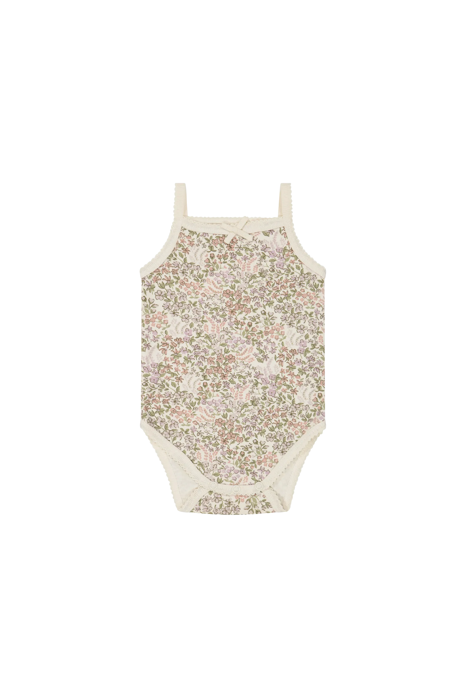 Organic Cotton Bridget Singlet Bodysuit - April Eggnog