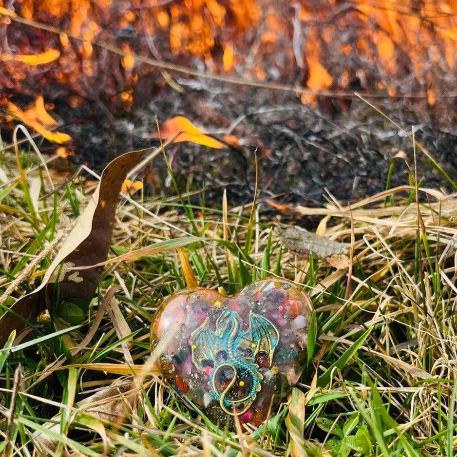 Orgonite Dragon Heart (Large) ~Hand crafted and infused with metals and crystals~ Great for Friends and Gifting