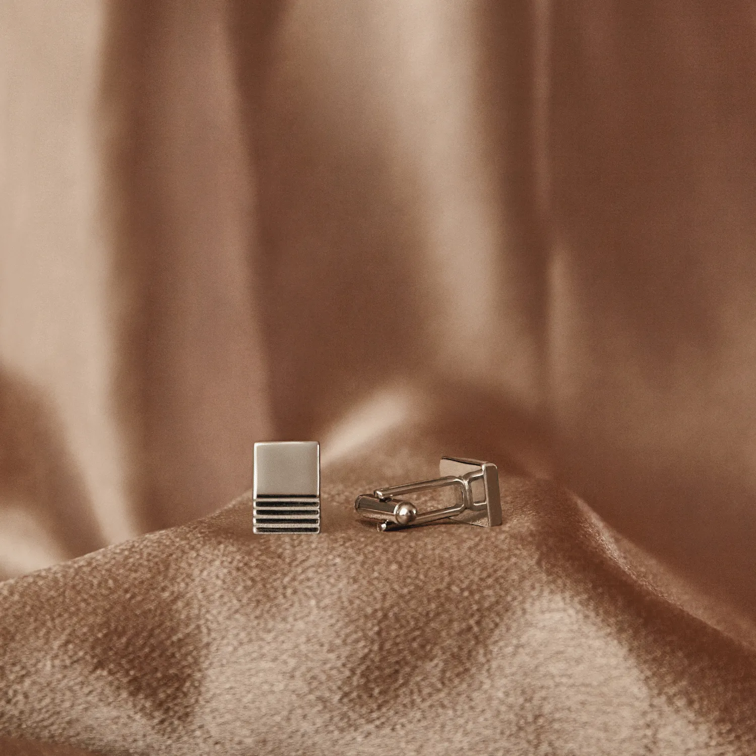 platinum layered square cufflinks