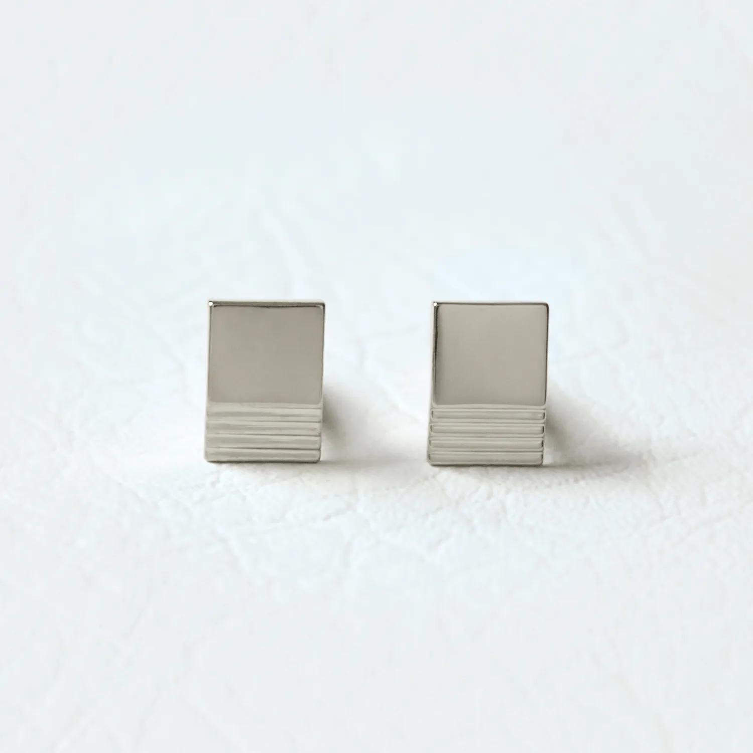 platinum layered square cufflinks