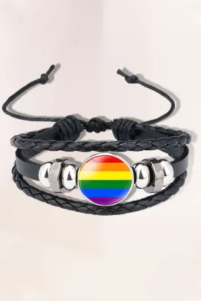 Pride Bracelet LGBTQ Accessories Heart Rainbow Bracelets for Men Women