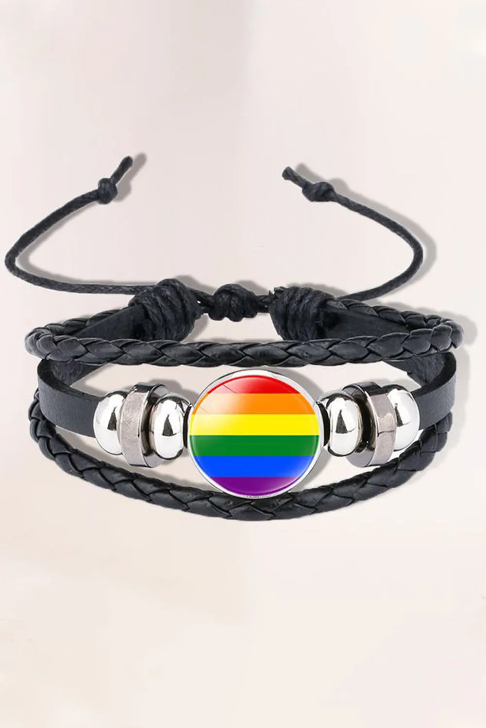 Pride Bracelet LGBTQ Accessories Heart Rainbow Bracelets for Men Women