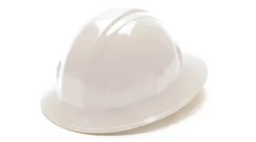 Pyramex Sl Series Full Brim Hard Hat White Full Brim Style 4-Point Ratchet