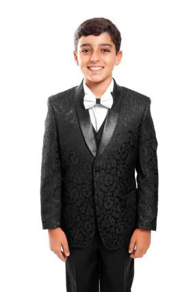 "Cruz" Tazio Kids Black 5-Piece Tuxedo