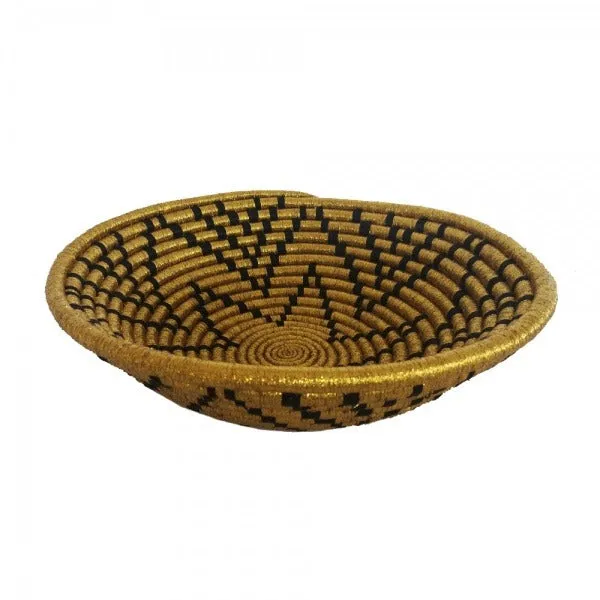 Rwanda Basket 03 Gold & Black