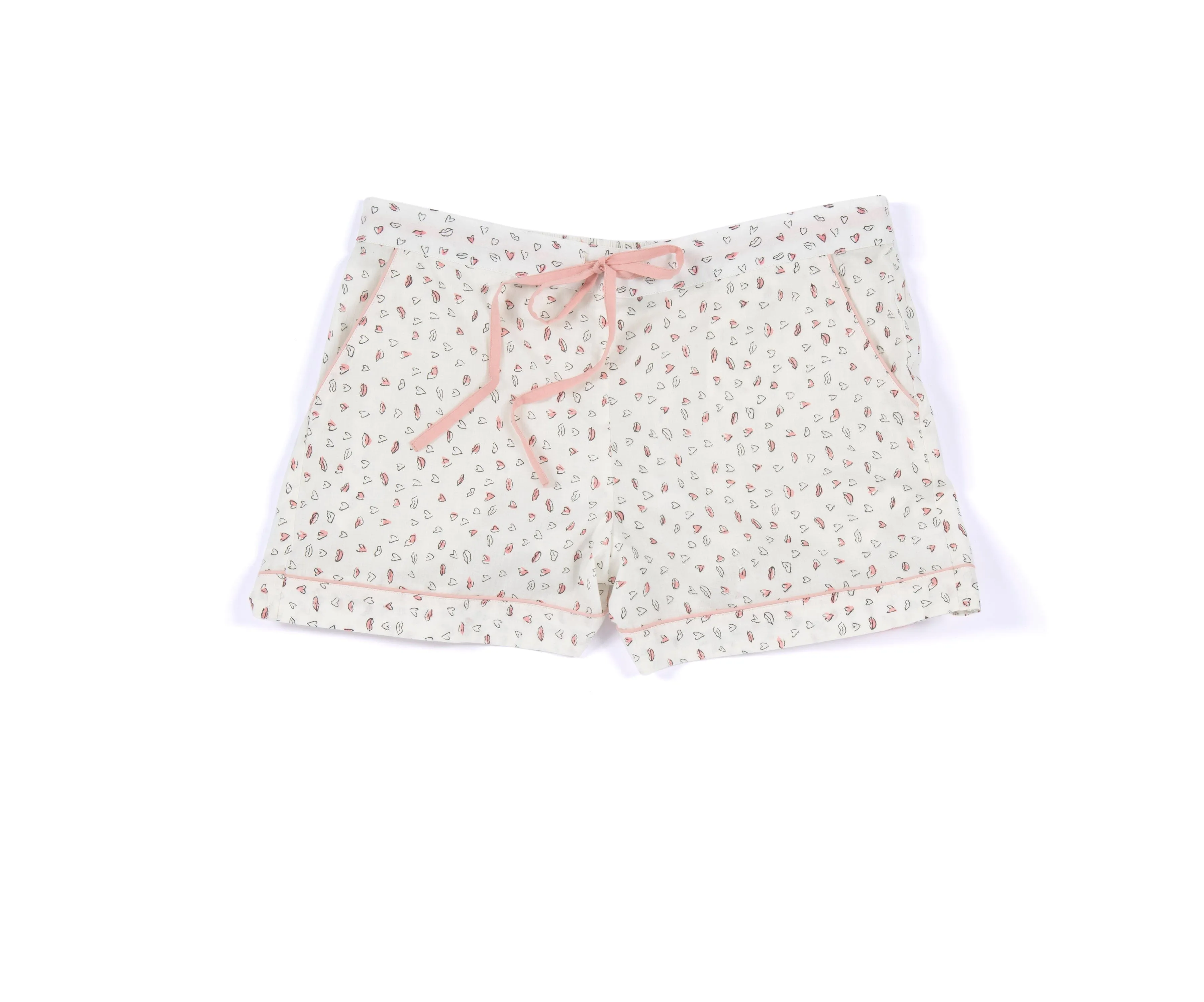 Shiraleah Luv heart Print Pj Set, Ivory by Shiraleah