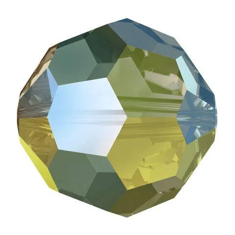 Swarovski 5000 3mm Faceted Round - Crystal Iridescent Green (50 Beads)