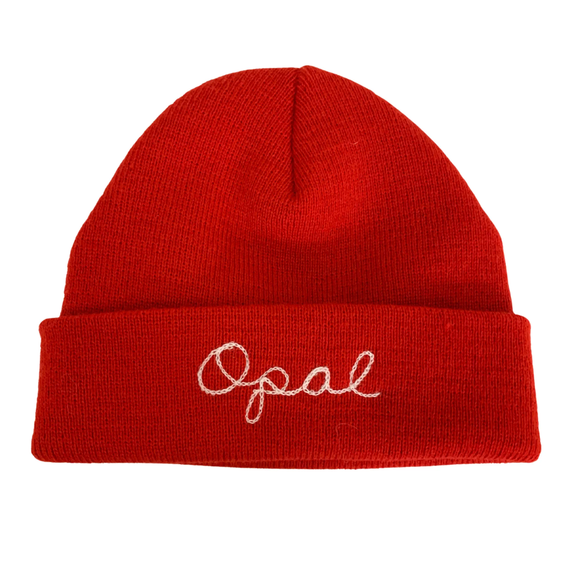 The Baby Chainstitch Beanie - Red