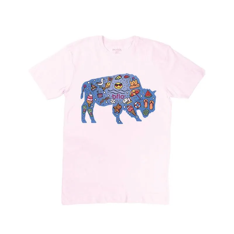 Toddler Pink With Buffalo Beach UV Color Changing Shirt