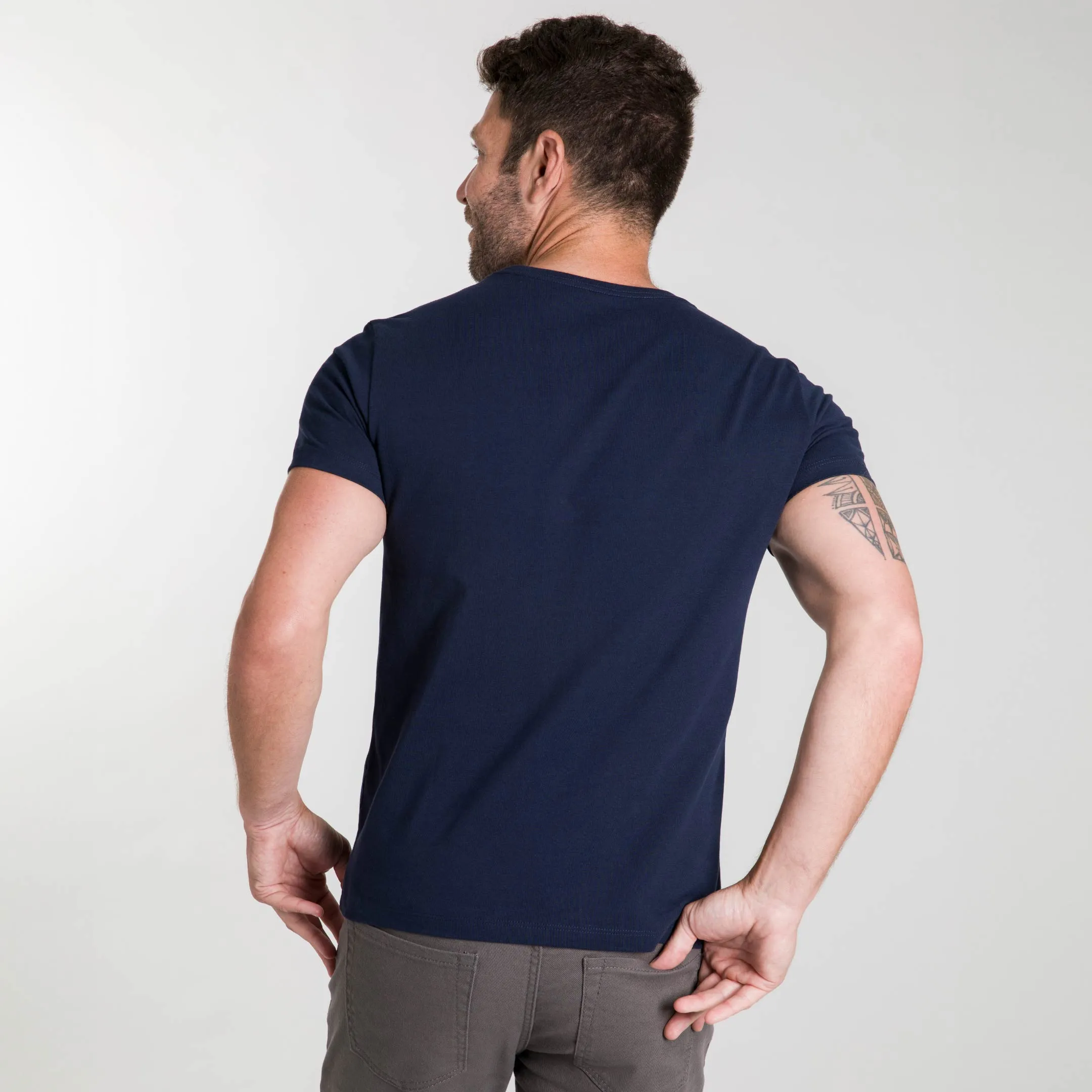 True Navy Pima Cotton Crew Neck