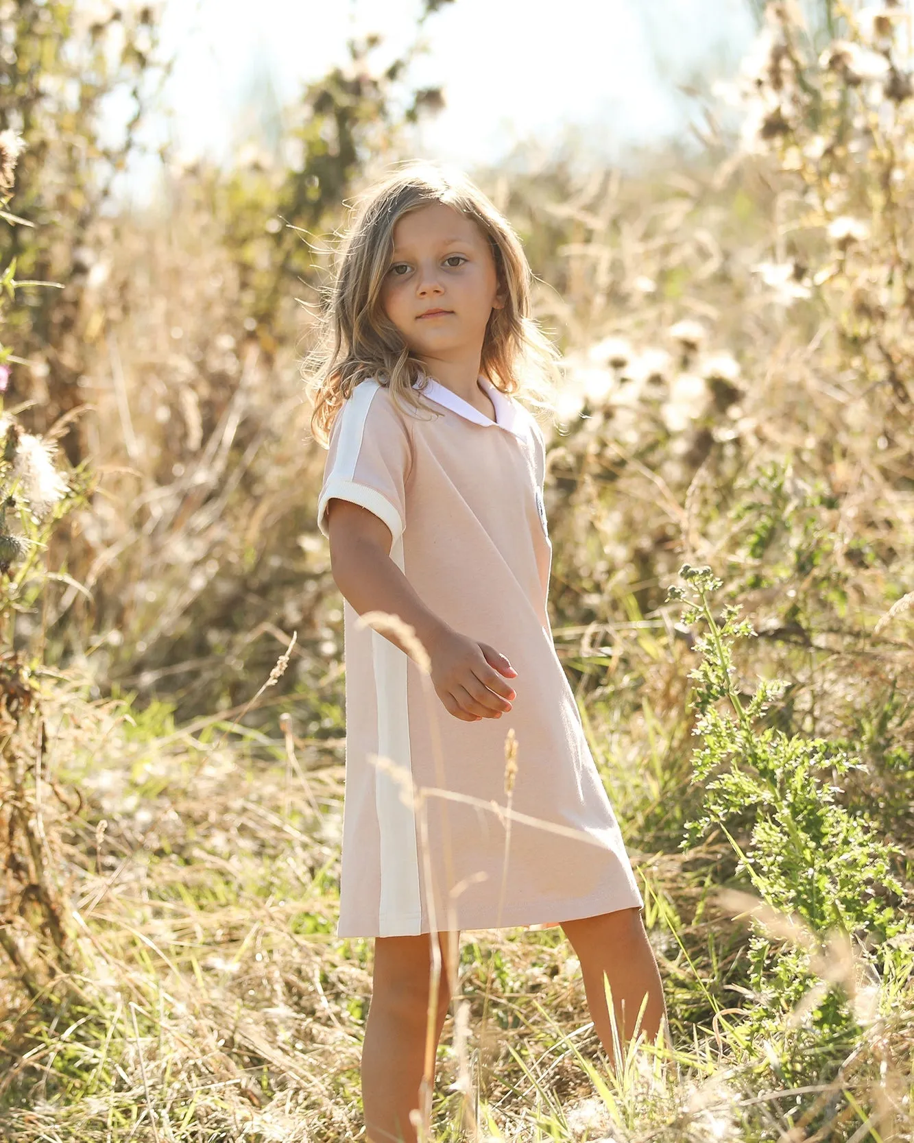 V-neck Contrast Dress