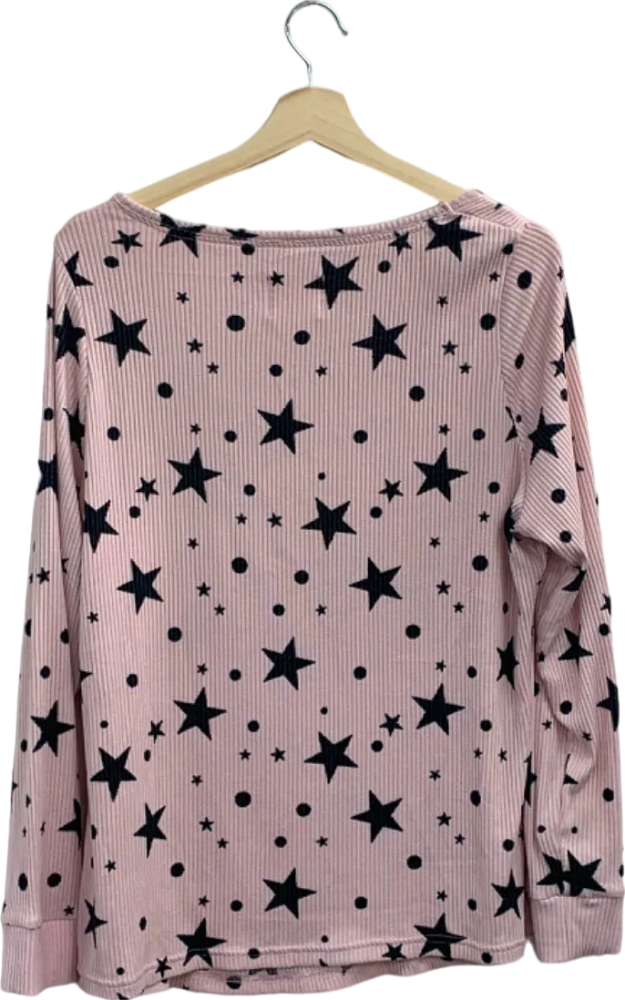 Very Pink Star Print Pyjama Set UK 22